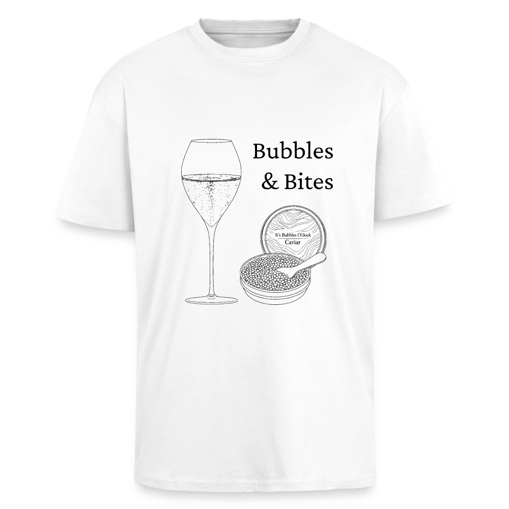Bubbles&Bites caviar Unisex oversized heavyweight t-shirt - hvid