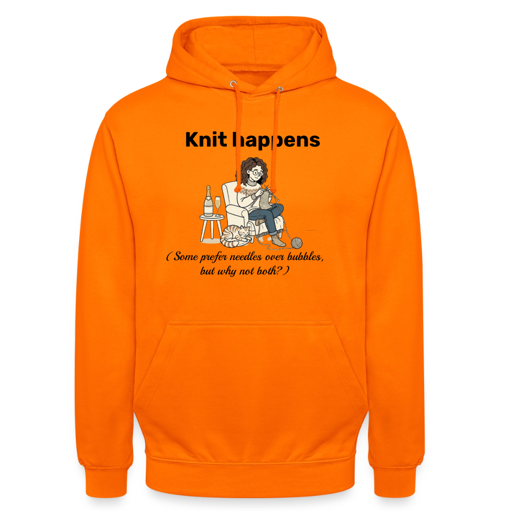 Knit happens Hættetrøje unisex - orange
