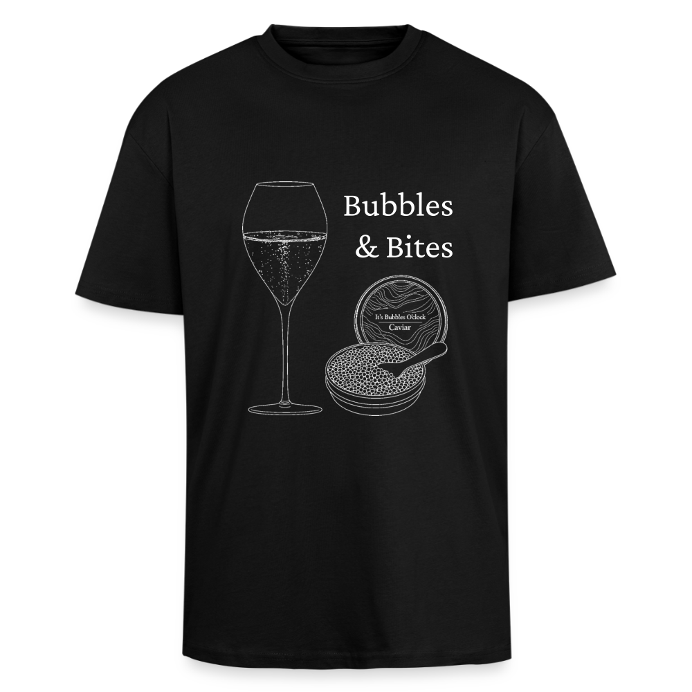 Bubbles&Bites Caviar Unisex oversized heavyweight t-shirt - sort