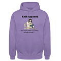 Knit happens Hættetrøje unisex - lavendel