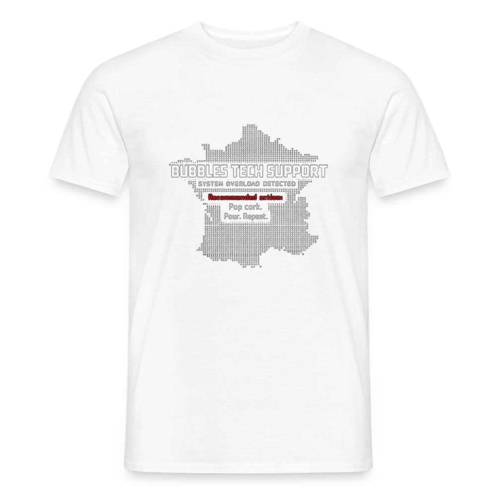 Bubbles Tech Support Herre-T-shirt - hvid