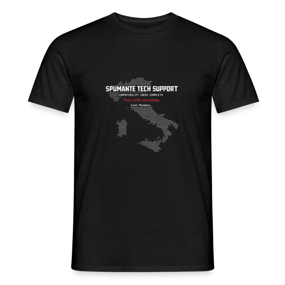 Spumante Tech Support Herre-T-shirt - sort