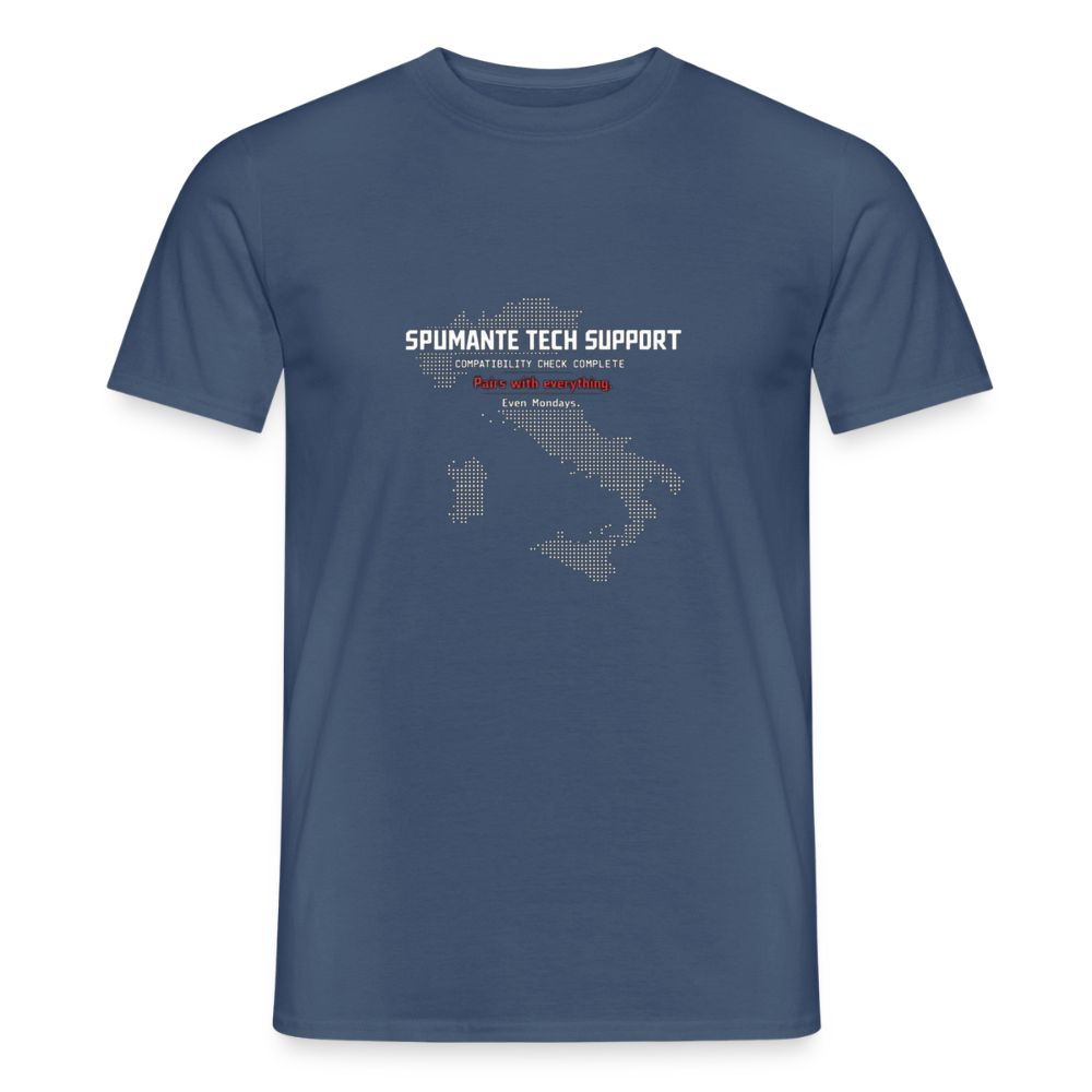 Spumante Tech Support Herre-T-shirt - mørk denimblå