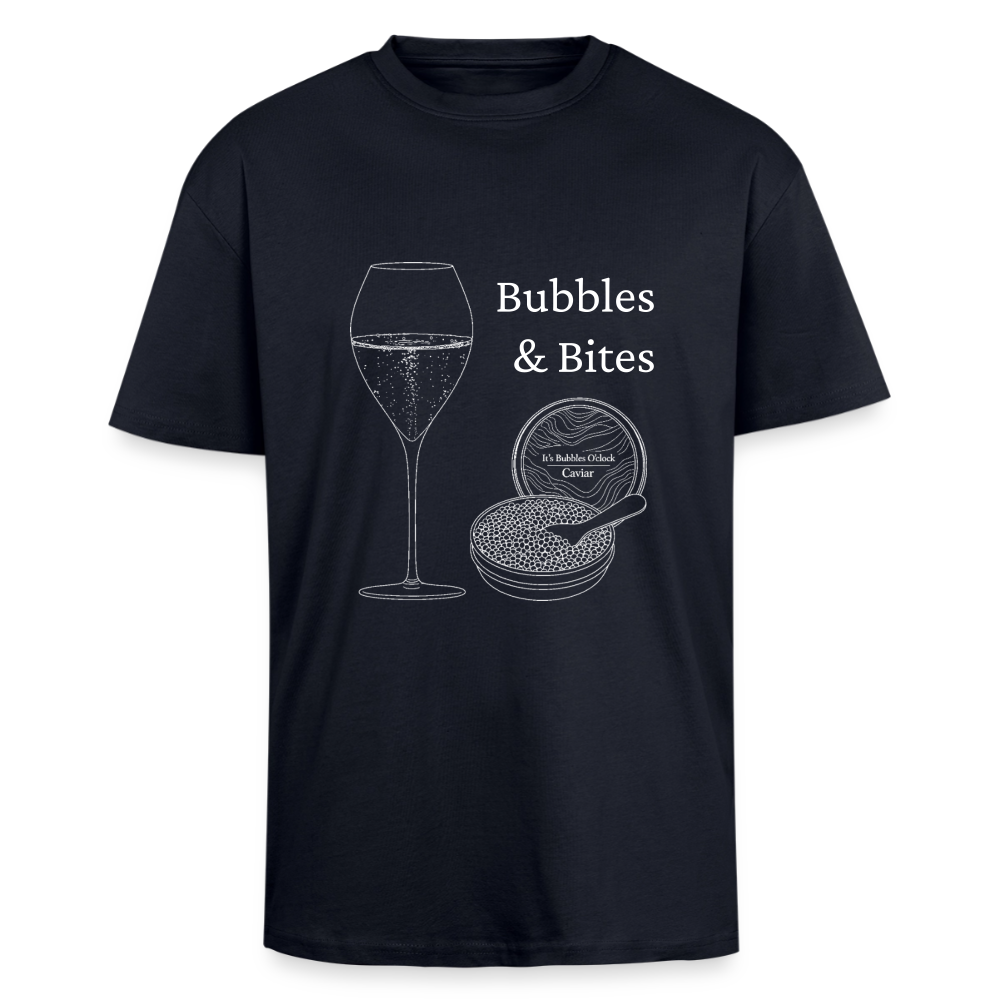 Bubbles&Bites Caviar Unisex oversized heavyweight t-shirt - navy