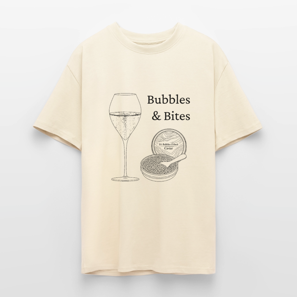 Bubbles&Bites caviar Unisex oversized heavyweight t-shirt - creamfarvet