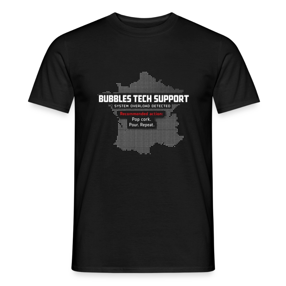 Bubbles Tech Support Herre-T-shirt - sort