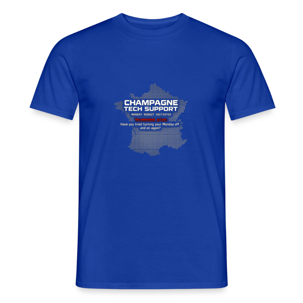Champagne Tech Support  Herre-T-shirt - mørkeblå
