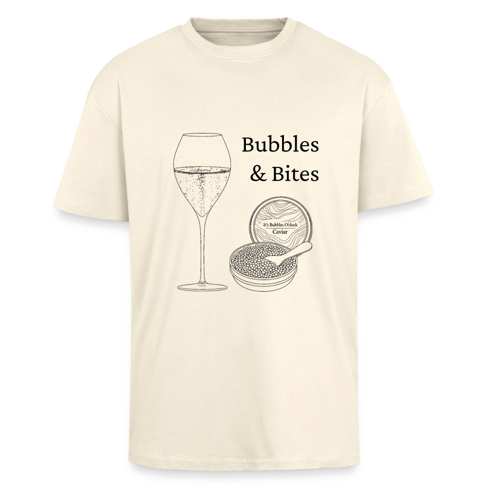 Bubbles&Bites caviar Unisex oversized heavyweight t-shirt - creamfarvet