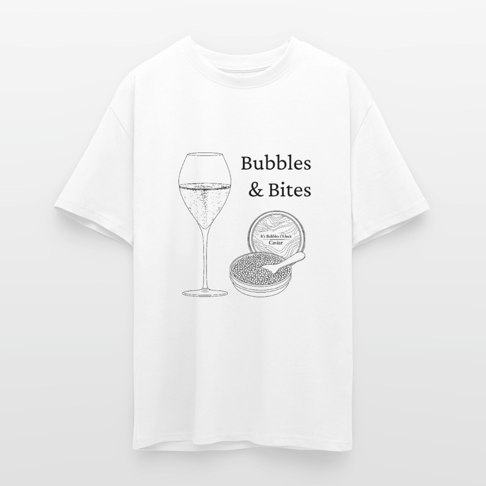 Bubbles&Bites caviar Unisex oversized heavyweight t-shirt - hvid