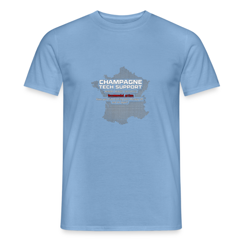 Champagne Tech Support  Herre-T-shirt - carolina blue