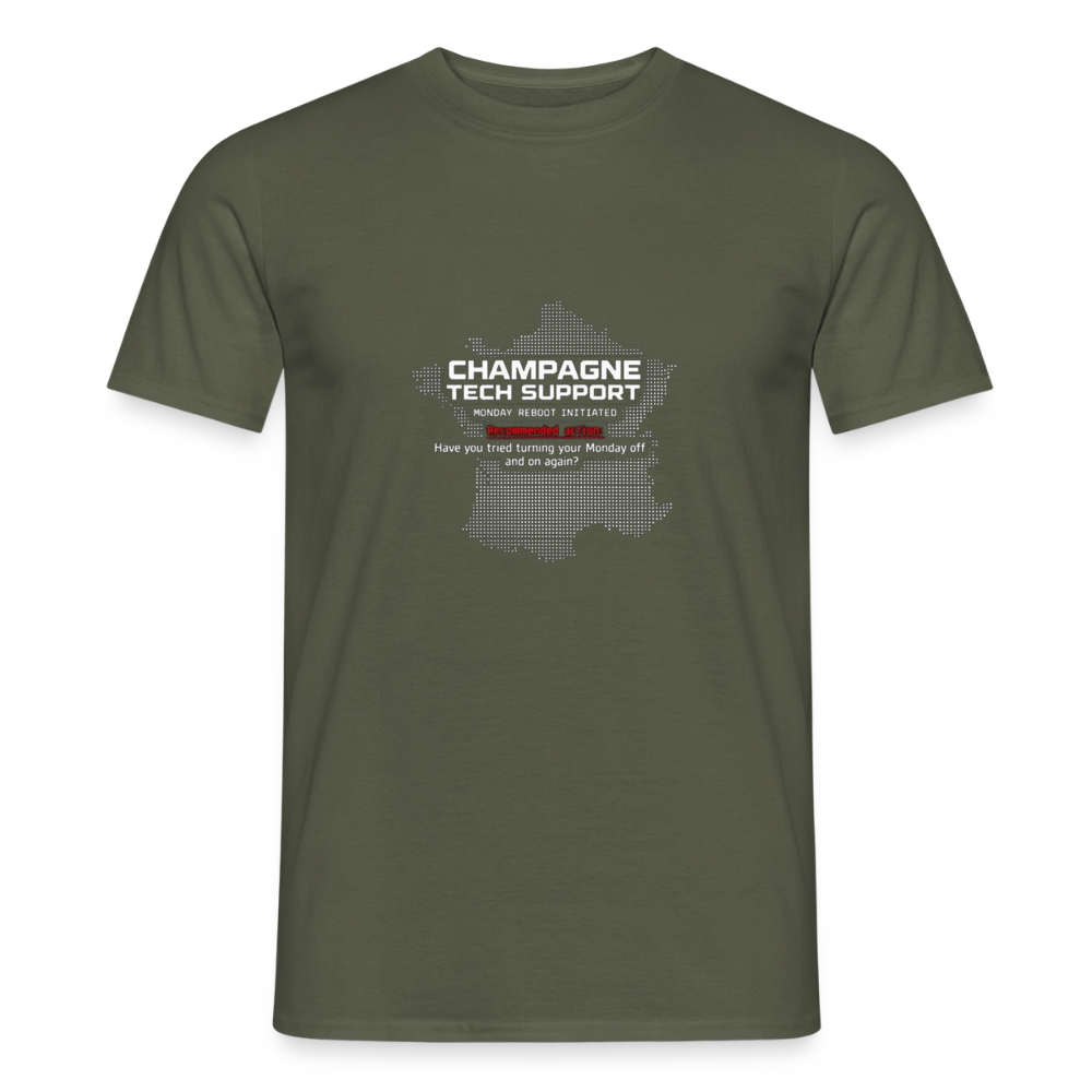 Champagne Tech Support  Herre-T-shirt - armygrøn
