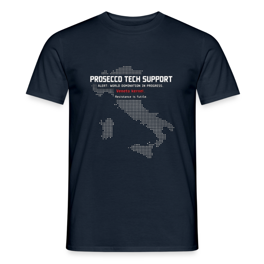 Prosecco Tech Support Herre-T-shirt - marineblå
