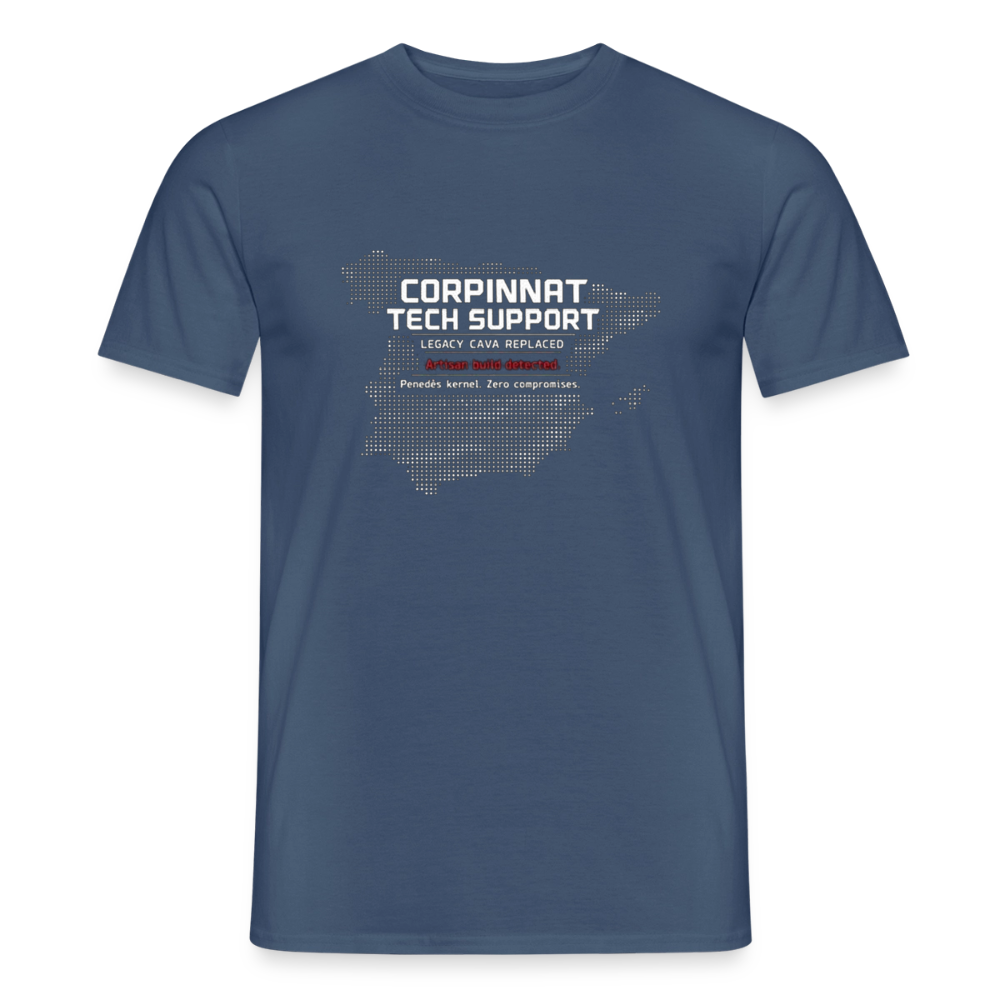 Corpinnat Tech Support Herre-T-shirt - mørk denimblå