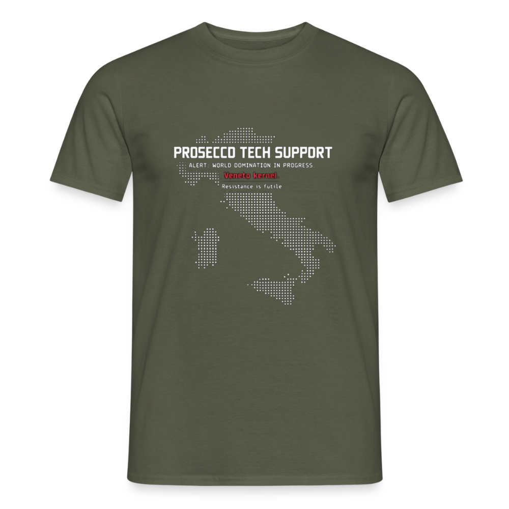 Prosecco Tech Support Herre-T-shirt - armygrøn