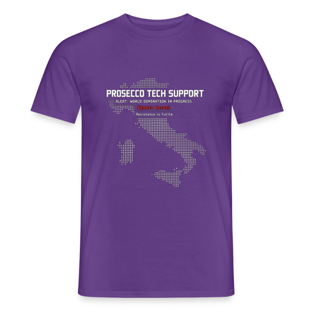 Prosecco Tech Support Herre-T-shirt - lilla