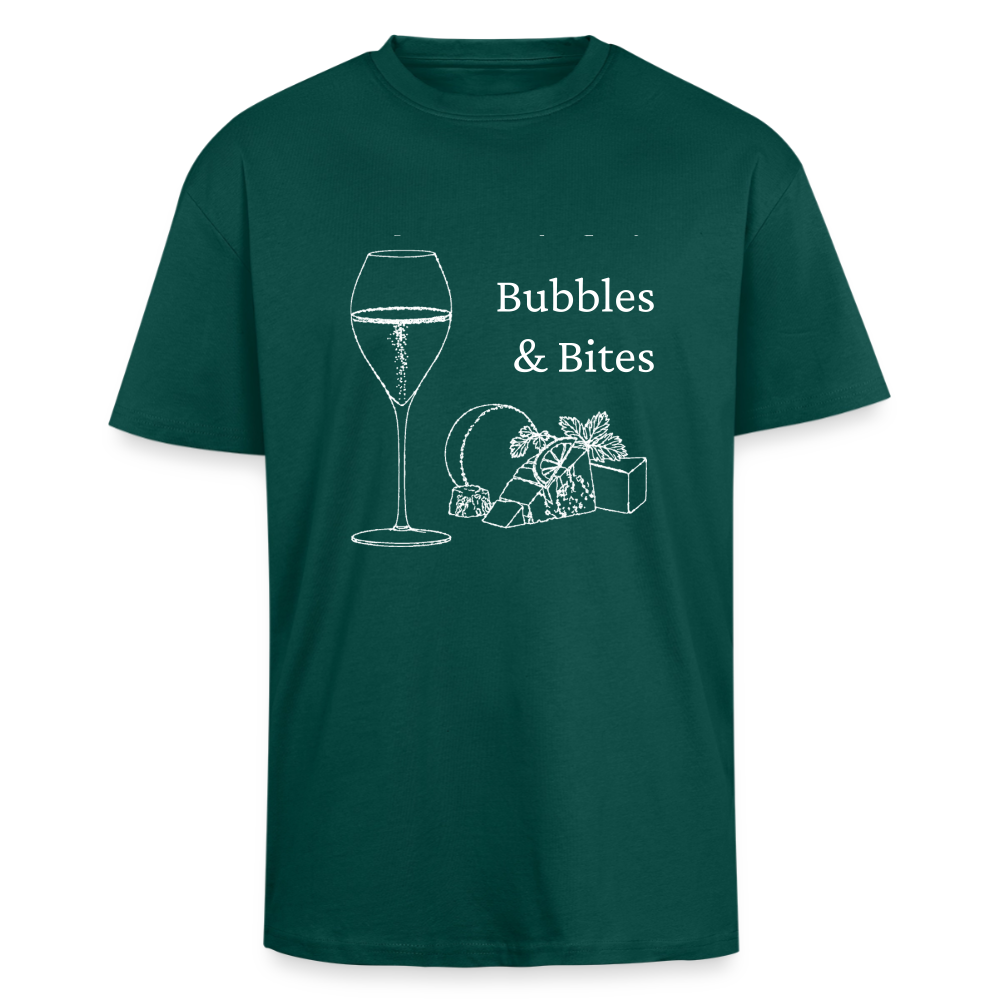 Bubbles&Bites Cheese Unisex oversized heavyweight t-shirt - hunter green