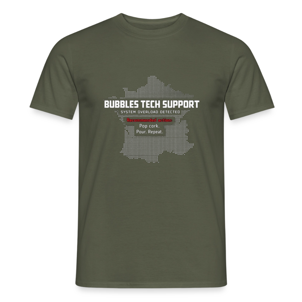 Bubbles Tech Support Herre-T-shirt - armygrøn