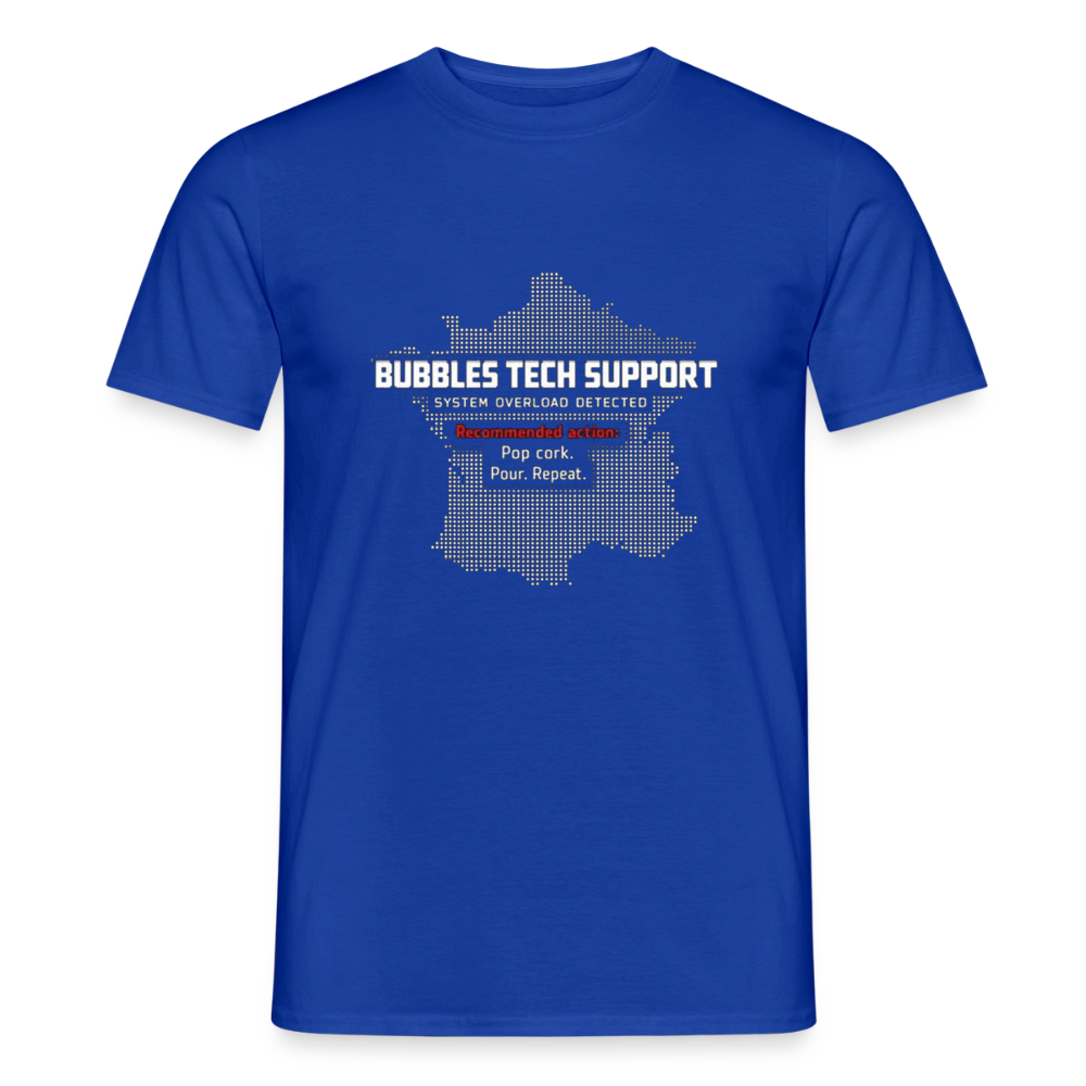 Bubbles Tech Support Herre-T-shirt - mørkeblå
