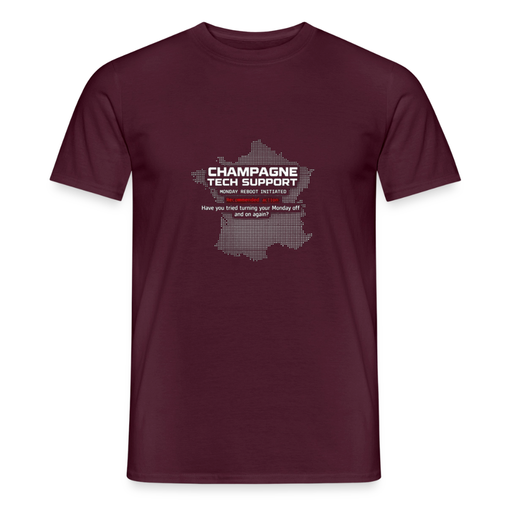 Champagne Tech Support  Herre-T-shirt - teglrød