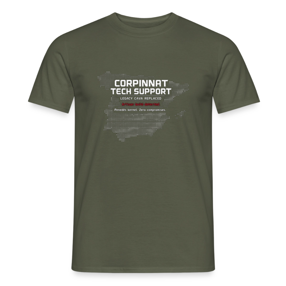 Corpinnat Tech Support Herre-T-shirt - armygrøn