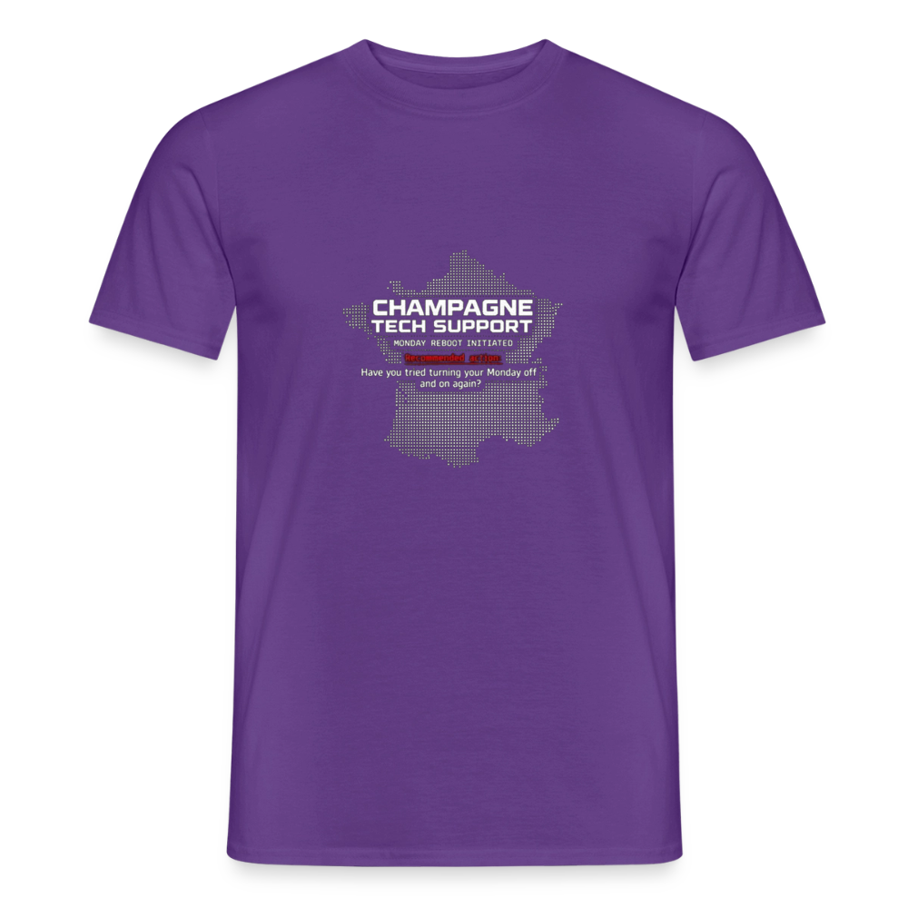 Champagne Tech Support  Herre-T-shirt - lilla