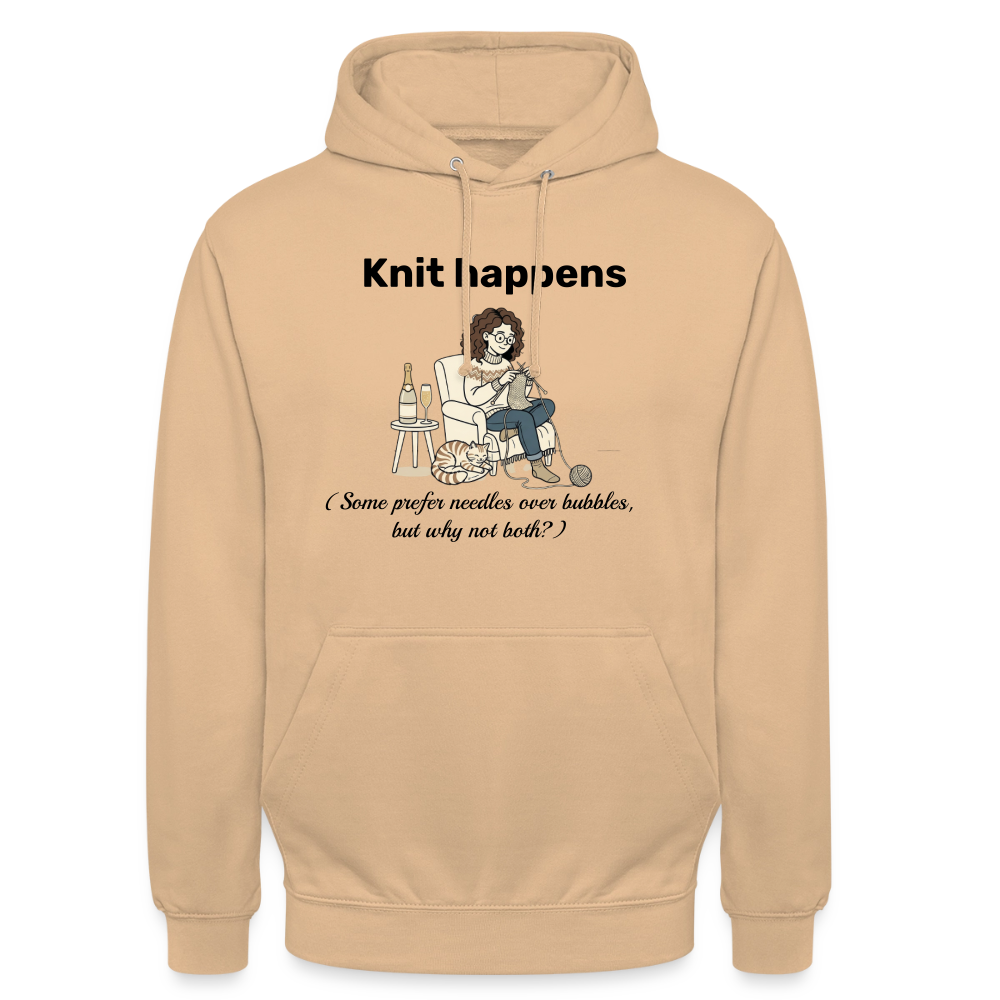Knit happens Hættetrøje unisex - fersken
