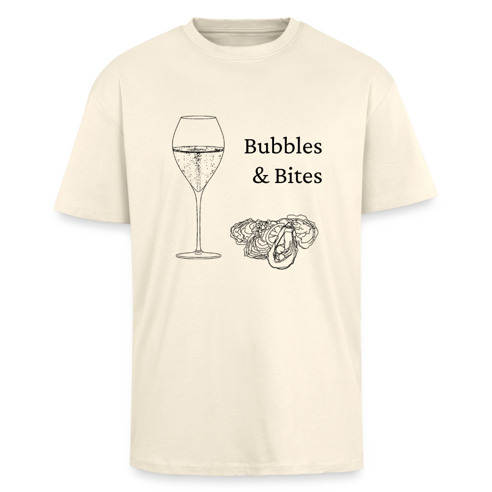 Bubbles&Bites oysters Unisex oversized heavyweight t-shirt - creamfarvet