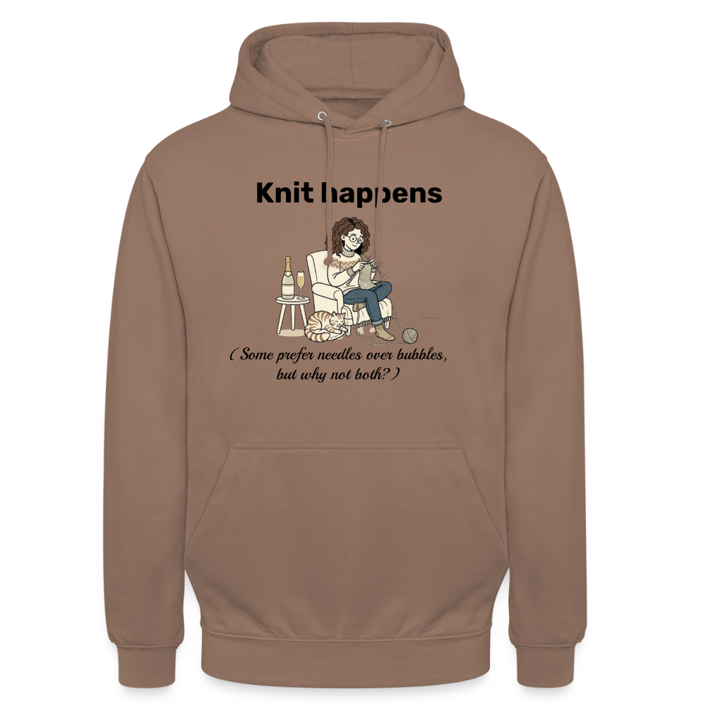 Knit happens Hættetrøje unisex - mokka