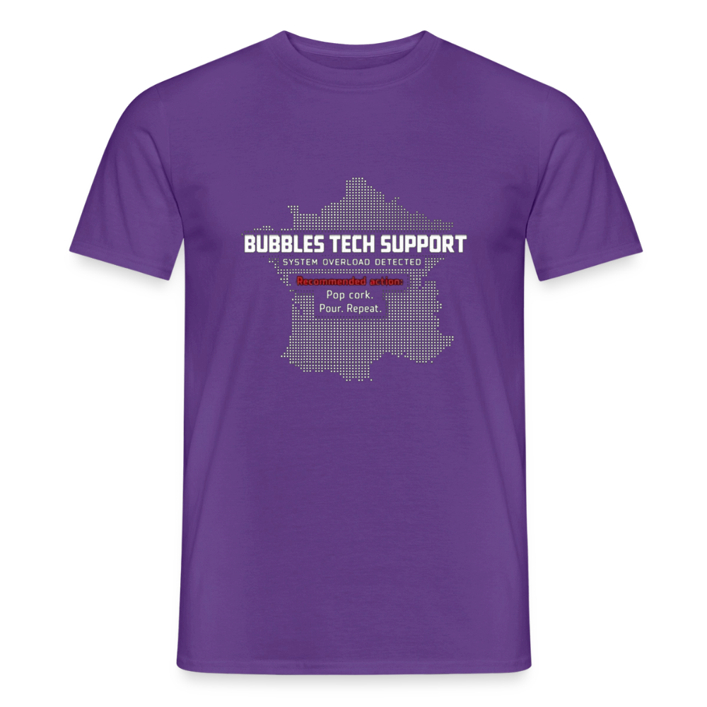 Bubbles Tech Support Herre-T-shirt - lilla
