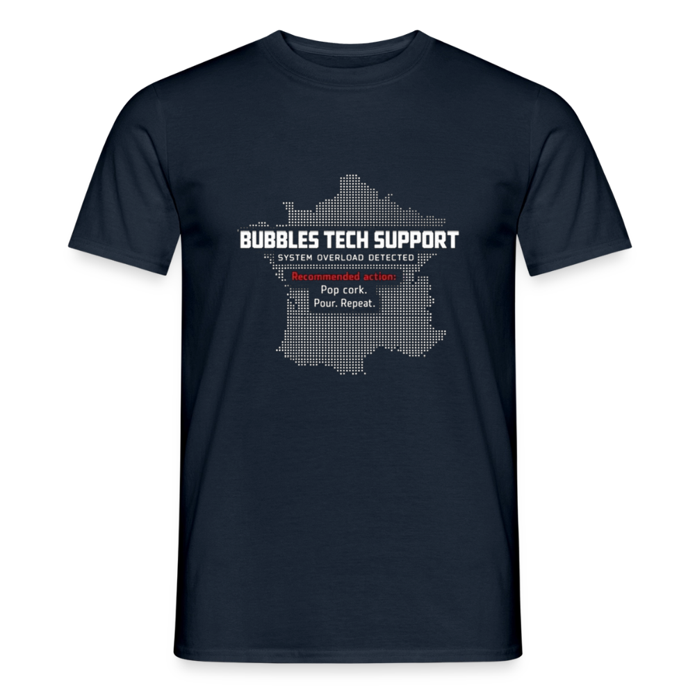 Bubbles Tech Support Herre-T-shirt - marineblå