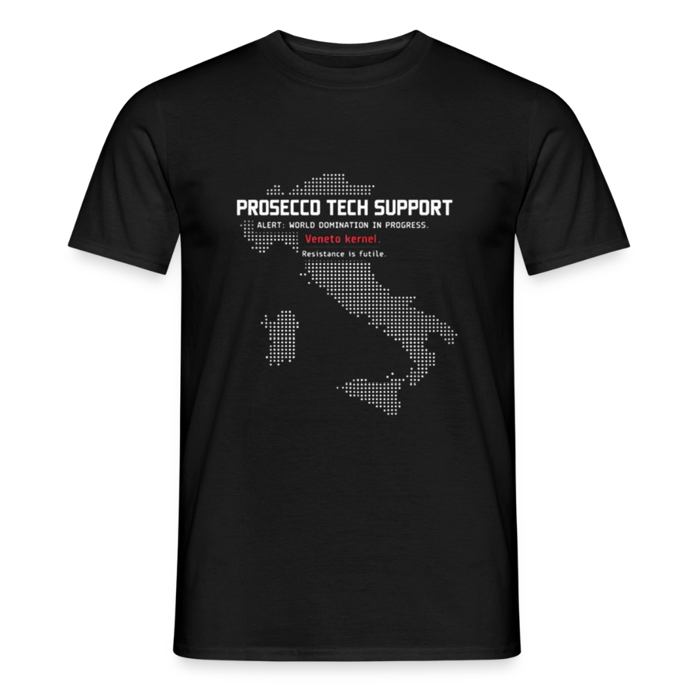 Prosecco Tech Support Herre-T-shirt - sort
